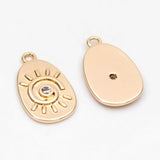 10pcs CZ Paved Sun Charms 18K Plated Brass Pendants For Jewelry Making DIY