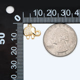 10pcs CZ Paved Elephant Charm, Real Plated Brass