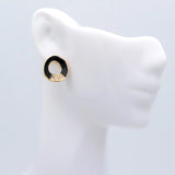 CZ Circle Ear Posts, Geometric Stud Earrings, DIY Earring Findings