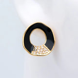CZ Circle Ear Posts, Geometric Stud Earrings, DIY Earring Findings