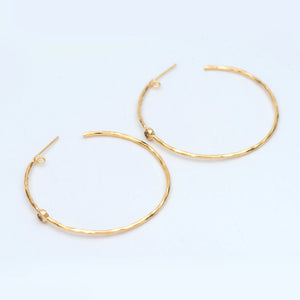 10pcs CZ Paved Earring Posts, Round Ring Stud Earring, Circle Hoop 50mm