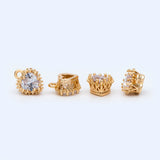 10pcs CZ paved Heart Charms 9x7mm, Plated Brass Heart Pendants