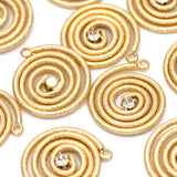 10pcs CZ Paved Wired Charms 21x17mm Round Circle Pendants