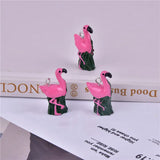 10pcs Cartoon Flamingo Crocodile Resin Charms DIY Jewelry Accessories