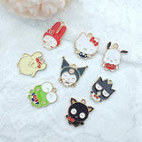 10pcs Cartoon Animal Alloy Drip Pendant Earrings DIY Jewelry