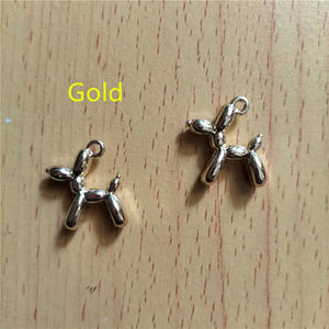 10pcs Animal Balloon Dog Metal Robot Charms for Crafting
