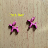 10pcs Animal Balloon Dog Metal Robot Charms for Crafting