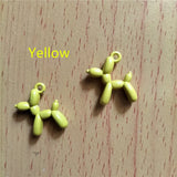 10pcs Animal Balloon Dog Metal Robot Charms for Crafting