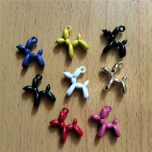 10pcs Animal Balloon Dog Metal Robot Charms for Crafting