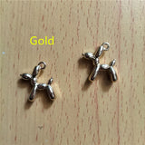 10pcs Animal Balloon Dog Metal Robot Charms for Crafting