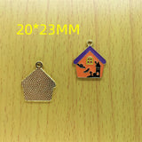 10pcs Animal Bat Charms Enamel Halloween Pendant DIY Bracelet Earring