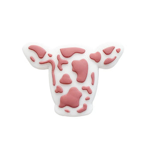 10pcs Cartoon Animal cow head Silicone Beads Food Teether