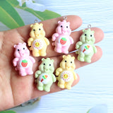 10pcs Cartoon Bear Charms 3D Bear Animal Pendant DIY Jewelry Making