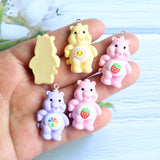 10pcs Cartoon Bear Charms 3D Bear Animal Pendant DIY Jewelry Making