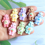 10pcs Cartoon Bear Charms 3D Bear Animal Pendant DIY Jewelry Making
