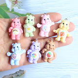 10pcs Cartoon Bear Charms 3D Bear Animal Pendant DIY Jewelry Making