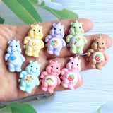 10pcs Cartoon Bear Charms 3D Bear Animal Pendant DIY Jewelry Making