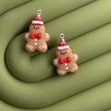 10pcs Christmas Charms for Jewelry Making Deer Tree Star Gift Bag Pendant