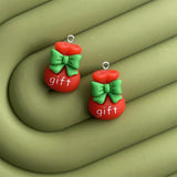 10pcs Christmas Charms for Jewelry Making Deer Tree Star Gift Bag Pendant