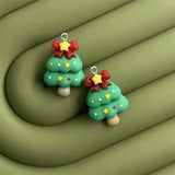 10pcs Christmas Charms for Jewelry Making Deer Tree Star Gift Bag Pendant
