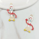 10pcs Cartoon Dancing Person Enamel Charms for DIY Jewelry Making