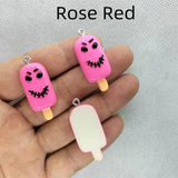10pcs Halloween Resin Ghost Charm Pendants DIY Jewelry Making