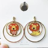 10pcs Cartoon Lions Enamel Charms Pendants DIY Jewelry Accessory Animals Charms