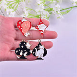 10pcs Cute Poker Cat Enamel Charms for DIY Jewelry Making