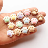 10pcs Pink Cat Claw Charms Animal Paw Pendants DIY Jewelry Making
