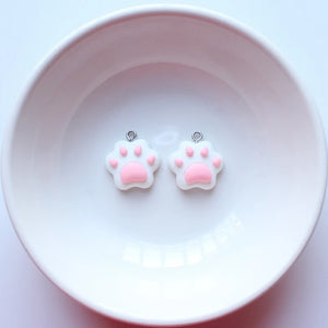 10pcs Pink Cat Claw Charms Animal Paw Pendants DIY Jewelry Making