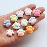 10pcs Pink Cat Claw Charms Animal Paw Pendants DIY Jewelry Making