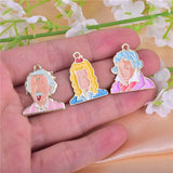 10pcs Scientist Enamel Charms for DIY Jewelry Making