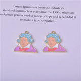 10pcs Scientist Enamel Charms for DIY Jewelry Making