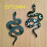 10pcs Cartoon Snake Charms Acrylic Animal Snack Moon Star for Jewelry Making