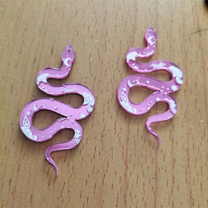 10pcs Cartoon Snake Charms Acrylic Animal Snack Moon Star for Jewelry Making