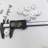 10pcs Cartoon Expression Tooth Resin Charms For Earring Lovely Pendant Accessory