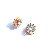 10pcs Champagne Zirconia Wheel Spacer Beads for Jewelry
