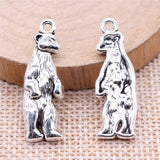 10pcs Bear Charms Antique Silver Plated Pendant DIY Jewelry Findings