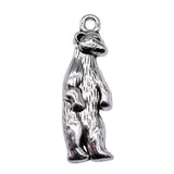 10pcs Bear Charms Antique Silver Plated Pendant DIY Jewelry Findings