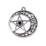 10pcs Star Crescent Moon Charms DIY Jewelry Findings Antique Silver Pendant