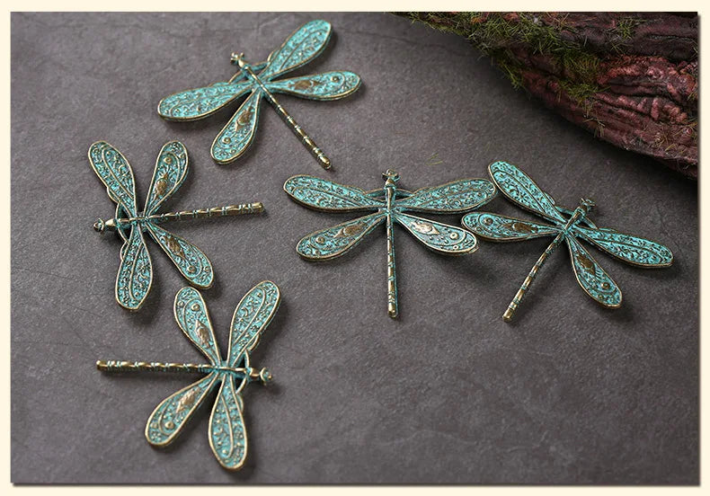 10pcs Vintage Big Dragonfly Pendant DIY Jewelry Charms
