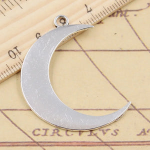 10pcs Big Moon Tibetan Bronze Silver Pendants Antique Jewelry Making DIY Craft