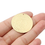 10pcs Bohemia Round Pendant Brass Earring Women Jewelry Making Parts