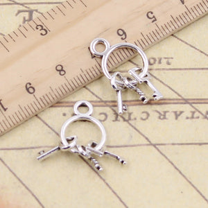 10pcs Tibetan Silver Bunch Of Keys Charms 26x12mm Antique Jewelry Making DIY