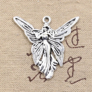 10pcs Butterfly Fairy Angel Charms 38x37mm DIY Jewelry Findings Tibetan Pendants