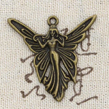 10pcs Butterfly Fairy Angel Charms 38x37mm DIY Jewelry Findings Tibetan Pendants