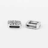 10pcs Flower Pattern Slider Spacer Beads for 10x2mm Flat Leather Cord