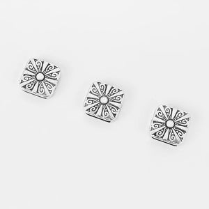 10pcs Flower Pattern Slider Spacer Beads for 10x2mm Flat Leather Cord