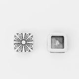 10pcs Flower Pattern Slider Spacer Beads for 10x2mm Flat Leather Cord