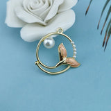 10pcs Mermaid Pendants DIY Crafts Findings Inlaid Pearl Jewelry